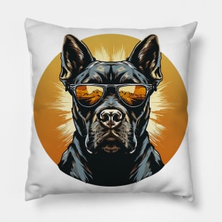 Pitbull Sunset Serenade - Dog Pillow