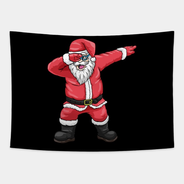 Funny dabbing Santa Claus Tapestry by Markus Schnabel