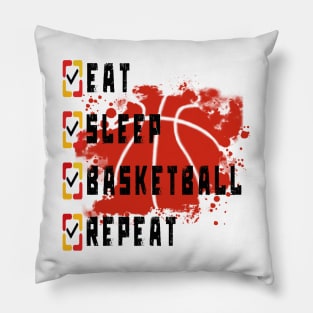 Eat Sleep Basketball Repeat Pillow