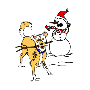 Rough Play Snowman and Dog T-Shirt