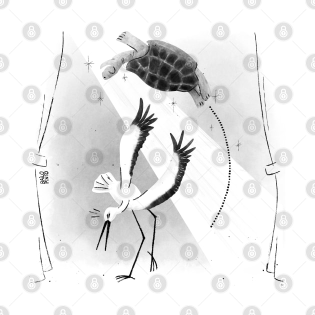 Stork and turtle dancing salsa trick by bailopinto