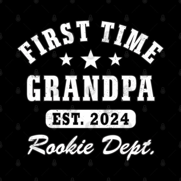 First Time Grandpa est. 2024 Funny Soon To Be Grandpa by FloraLi