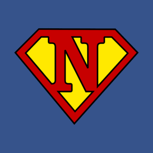 Superhero Symbol Letter N T-Shirt