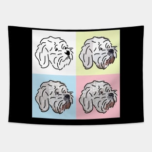 Bichon Frise Dog Four Faces Tapestry