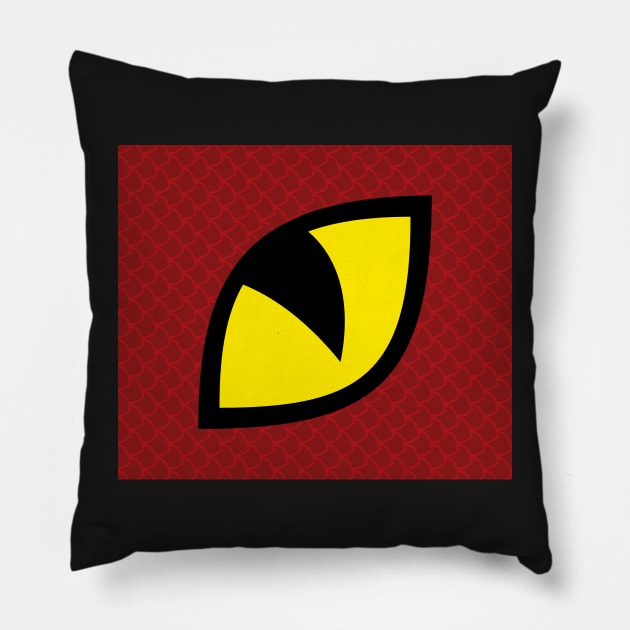 A Big Red Dragon Is Watching You Design Pillow by LuckDragonGifts