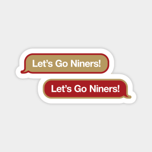 Let's Go Niners Text Magnet