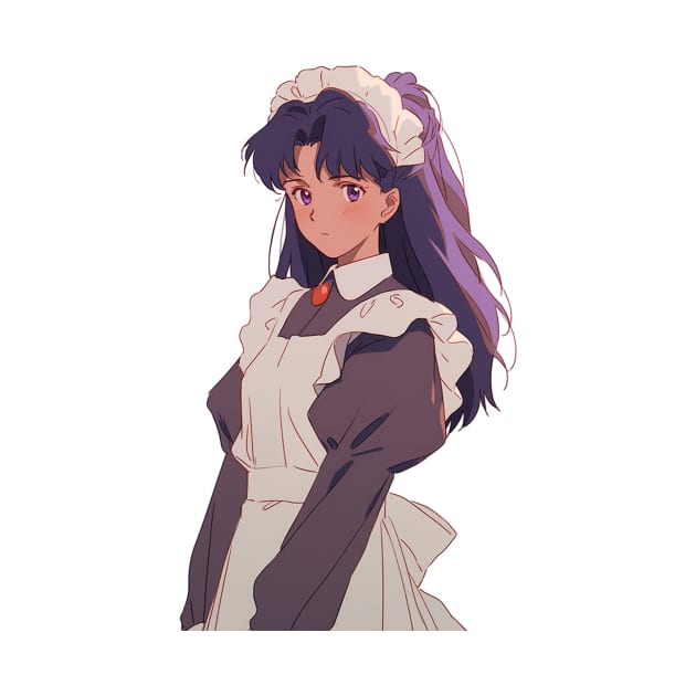 Misato Katsuragi Neon Genesis Evangelion Maid Dress! by Graphicvibestore