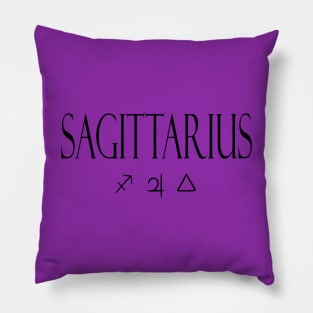 Sagittarius Glyph Planet Element Pillow