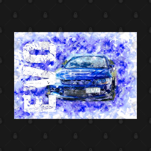 Evo Mitsubishi - Watercolour by hogartharts