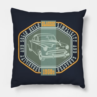 Collectable Cars Classic 1950s Baby Boomers Pillow