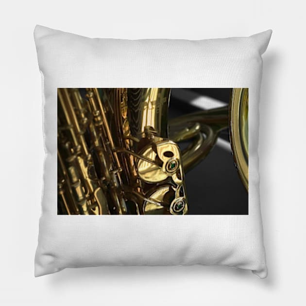 Sax and French Horn Pillow by Avalinart