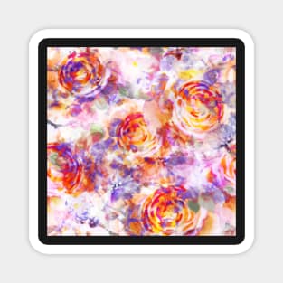 Pattern: Abstract Roses Magnet