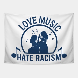 Love music hate racism Tapestry