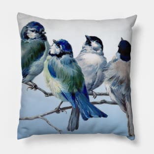 Vintage Bluebirds Pillow