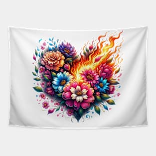 Coeur en feu Tapestry