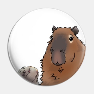 Guinea pig and Capybara Pin