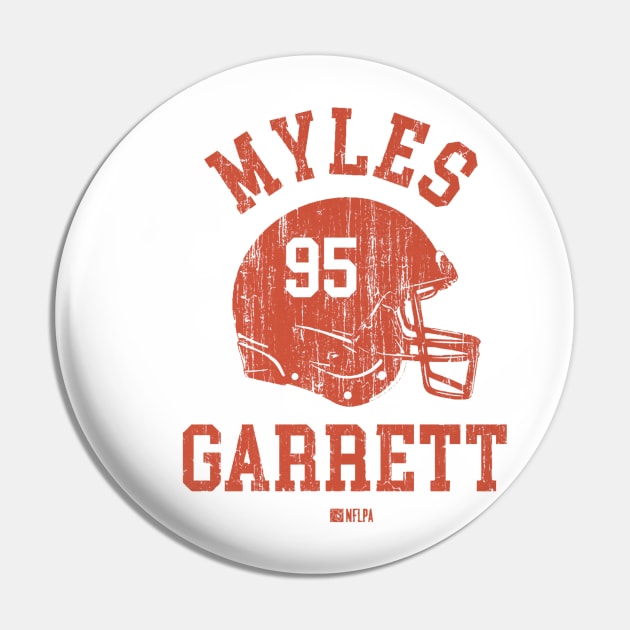Myles Garrett Cleveland Helmet Font Pin by TodosRigatSot
