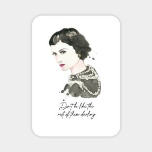 Don't Be Like The Rest of Them Darling, Coco inspired Illustration Magnet