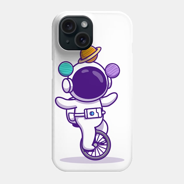 Astronaut Unicycle Phone Case by Mako Design 