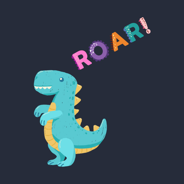 Cute blue dinosaur - Roar! by Changing