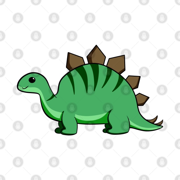 cartoon stegosaurus by LaPouledeSoie