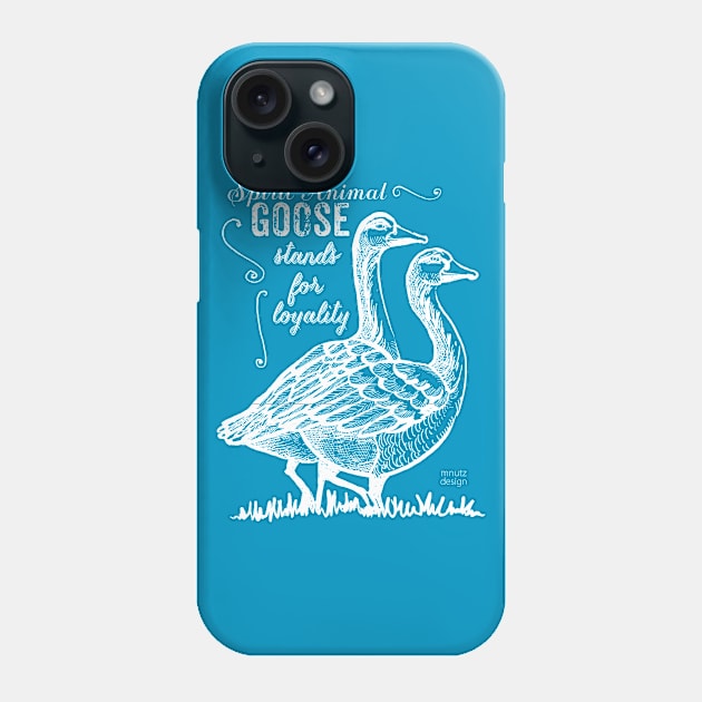 Spirit animal - goose - weiß Phone Case by mnutz