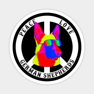 Peace Love German Shepherd Magnet