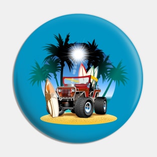 cartoon jeep Pin