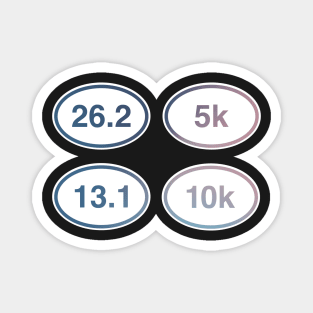 5k, 10k, Half Marathon, Marathon Oval Package Magnet