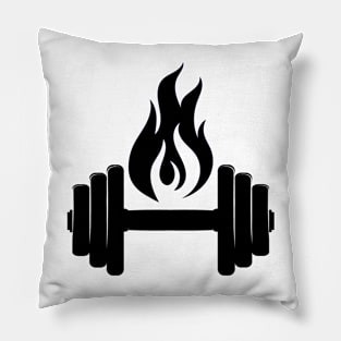 Black Flame with Black Free Weight Pillow