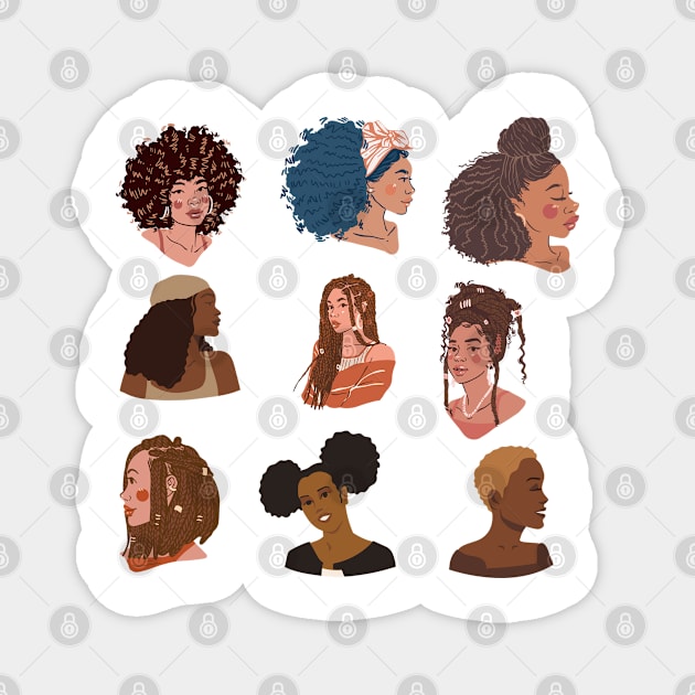 Black women glows differently sticker pack Magnet by BRIJLA