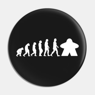 Meeple Evolution Board Game Graphic - Tabletop Gaming Pin