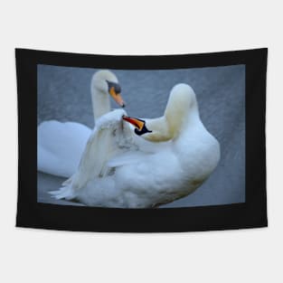 Swan Preening Tapestry