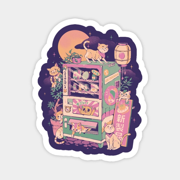 Cat Vending Machine Magnet by Ilustrata