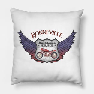 Vintage Motorcycle Logo Pillow