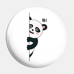 Panda Peeks Pin