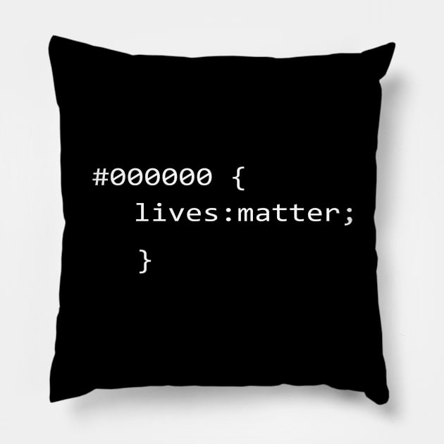 Even in Code - Black Lives Matter Pillow by WikiTees