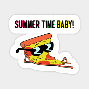 Cool Pizza Summer Magnet