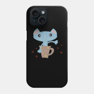 Cat In A Coffe Cup Phone Case