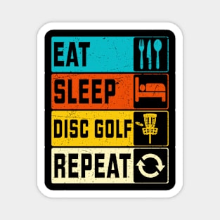 Eat Sleep Disc Golf Repeat Vintage Magnet