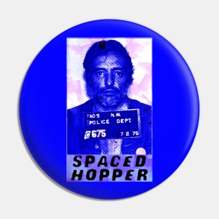 Spaced Hopper blue Pin