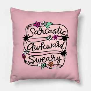 Sarcastic Awkward Sweary Pillow