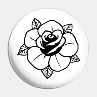 Old school rose original Pin