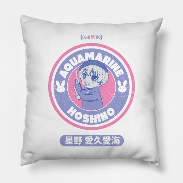 OSHI NO KO: AQUAMARINE HOSHINO (GRUNGE STYLE) Pillow by FunGangStore