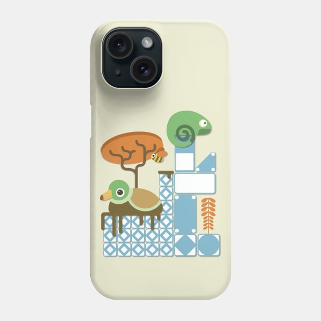 Duck & Chameleon Phone Case by MarshlandOracle