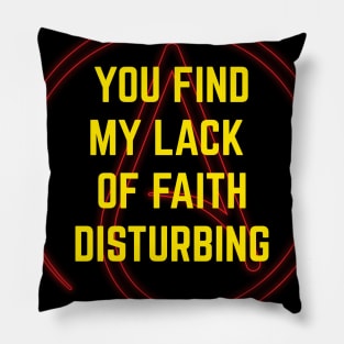 Atheism print Atheist SCI FI MASHUP - Anti Religion Humor Pillow