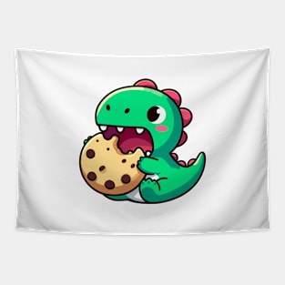 Dino eating a cookie Tapestry