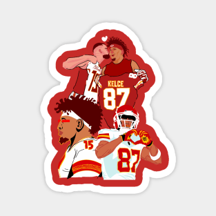 Patrick mahomes 15 x Travis KELCE 87 Magnet