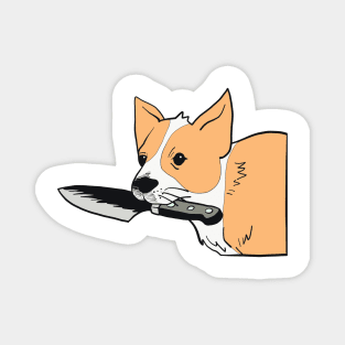 Corgi Knife Magnet