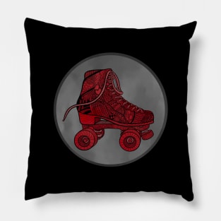 Red Skate Zentangle Pillow